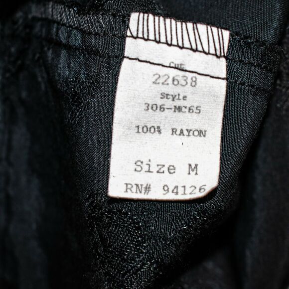 CP SHADES Women's Black Floral Button-up Shirt Size Medium - Picture 7 of 9